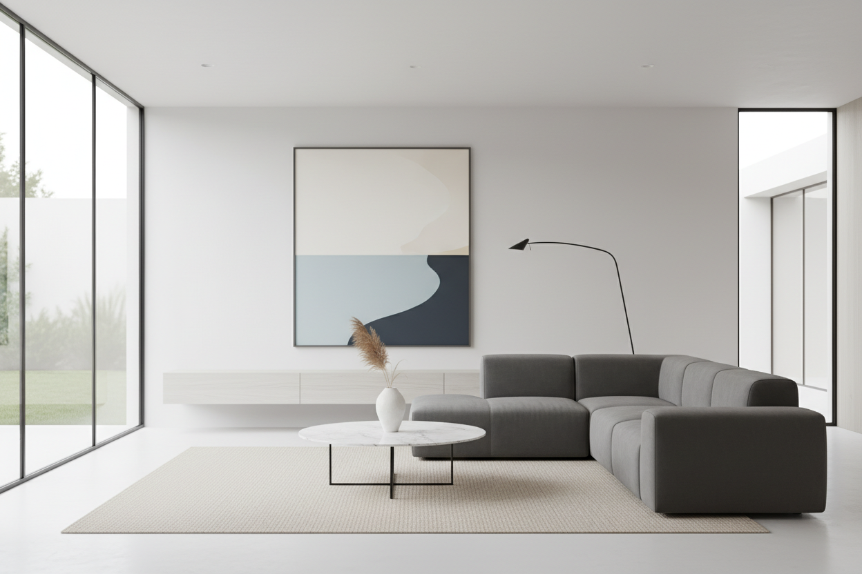 Modern strak interieur: minimalisme en elegantie gecombineerd